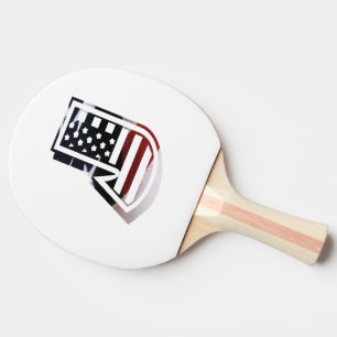 Letter J Monogram Initial USA Tischtennis Schläger