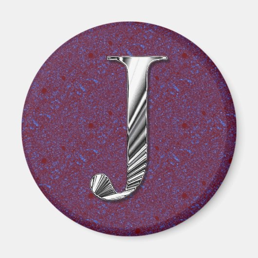 Letter J Monogram Magnet (Vorne)