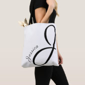 Letter J - Monogram + Name - modern elegant Tasche (Von Nahem)