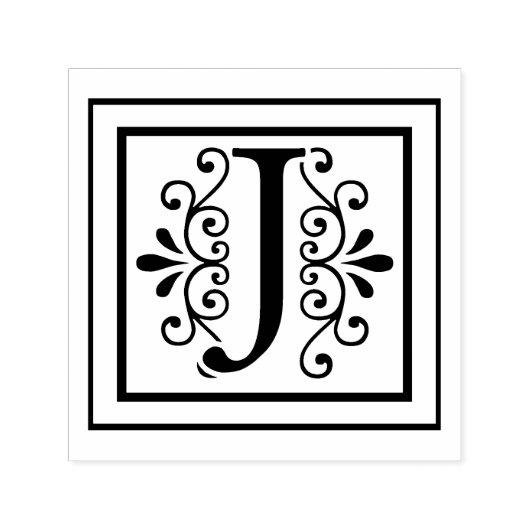 Letter J Monogram Permastempel (Design)