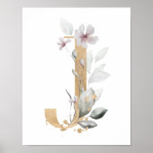 Letter J Monogram Poster (Vorne)