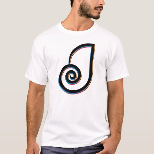 Letter J Monogram T-Shirt (Vorderseite)