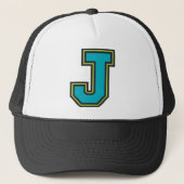 Letter "J" Monogram Truckerkappe (Vorderseite)