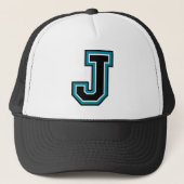 Letter "J" Monogram Truckerkappe (Vorderseite)