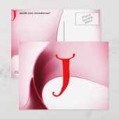 Letter J Postkarte (Vorne/Hinten)