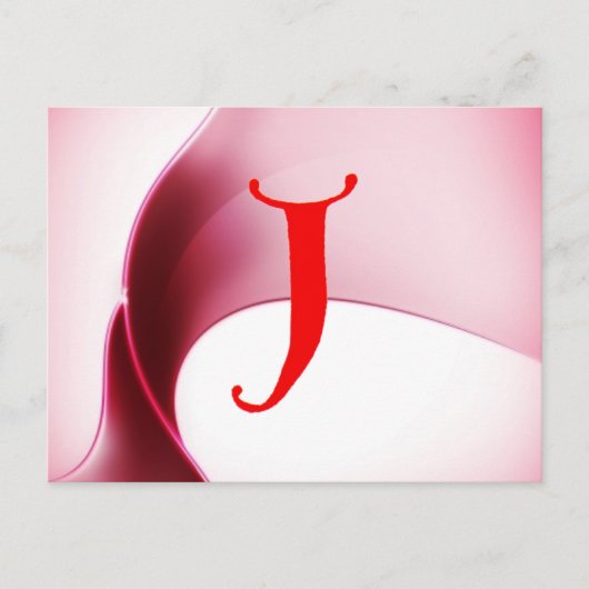 Letter J Postkarte (Vorderseite)