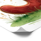 Letter J Rooster Cherry Blossom Fairy Poster Art (Ecke)