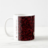 Letter J, rot und bordeauxrot Kaffeetasse (Links)