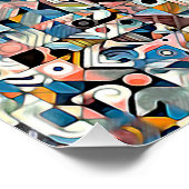 LETTER J STEREOGRAM 20"x20", Semi-Gloss, No Frame Poster (Ecke)