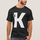 Letter K Alphabet Initial Monogram T-Shirt (Vorderseite)