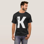 Letter K Alphabet Initial Monogram T-Shirt (Vorne ganz)