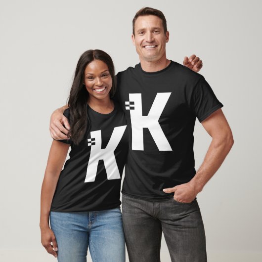 Letter K Alphabet Initial Monogram T-Shirt (Unisex)