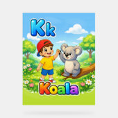 Letter K Alphabet Poster – K is for Koala  (Vorderseite)