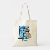 Letter K Camouflage for Boys Blue Koala Bear Tragetasche (Rückseite)