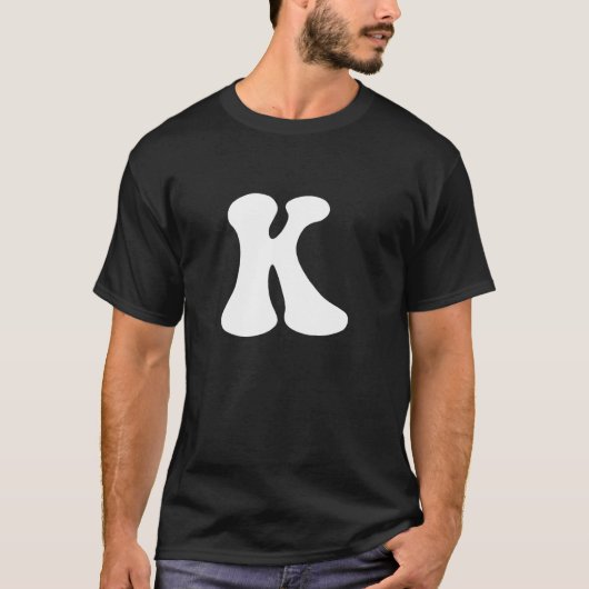 Letter K Capital Alphabet Team Groups Costume Matc T-Shirt (Vorderseite)
