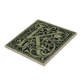 Letter K First Letter Monogram Fliese (Seite)