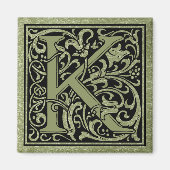 Letter K First Letter Monogram Magnet (Vorne)
