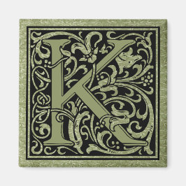 Letter K First Letter Monogram Magnet