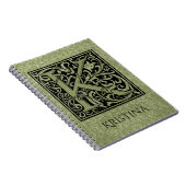 Letter K First Letter Monogram Notizblock (Rechte Seite)