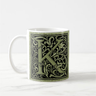 Letter K First Letter Monogram Personalisiert Kaffeetasse