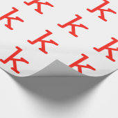 Letter k geschenkpapier (Ecke)