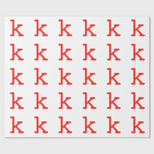 Letter k geschenkpapier (Flach)