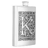 Letter K Medieval Monogram Art Nouveau Flachmann (Rechts)