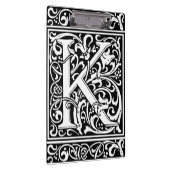 Letter K Medieval Monogram Art Nouveau Klemmbrett (Rechts)