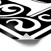 Letter K Medieval Monogram Art Nouveau Poster (Ecke)