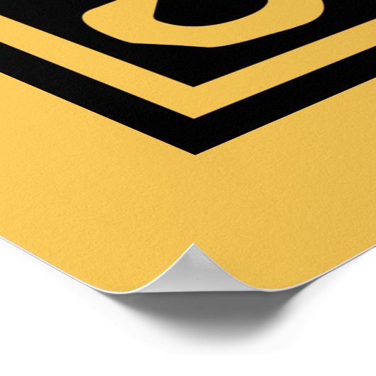 Letter K Medieval Monogram Art Nouveau Poster (Ecke)