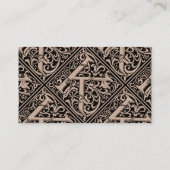 Letter K Medieval Monogram Art Nouveau Visitenkarte (Rückseite)