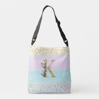 *~ LETTER K Monogram Gold Glitzer Pastellfarben
