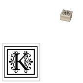 Letter K Monogram Gummistempel (Stempel)