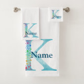 Letter K Monogram Initial Bath Gift Set (Insitu)