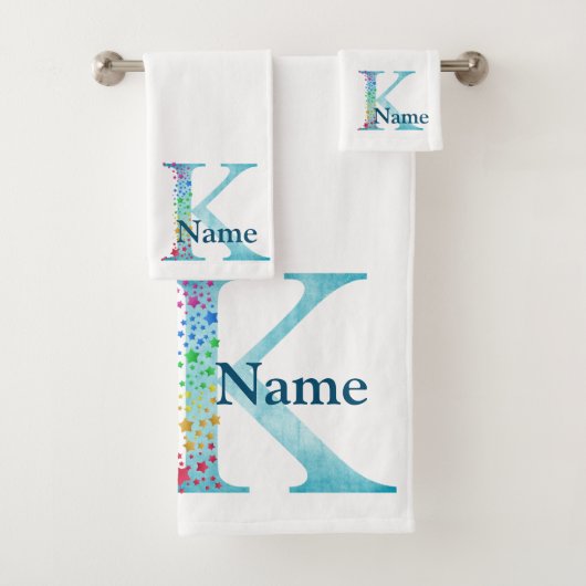 Letter K Monogram Initial Bath Gift Set (Insitu)