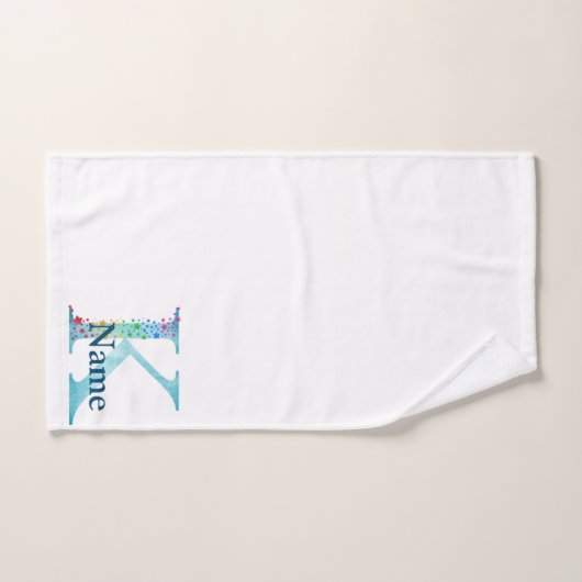 Letter K Monogram Initial Bath Gift Set (Handtuch)