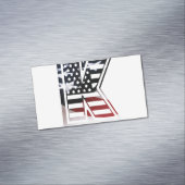 Letter K Monogram Initial Patriotic USA Flag Magnetische Visitenkarte (Beispiel)