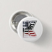 Letter K Monogram Initial USA Button (Vorne & Hinten)