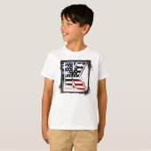 Letter K Monogram Initial USA T-Shirt (Vorne ganz)