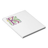 Letter K Monogram-Lilie Notizblock (angewinkelt)