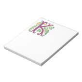 Letter K Monogram-Lilie Notizblock (Rotiert)