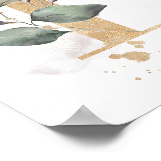 Letter K Monogram Poster (Ecke)