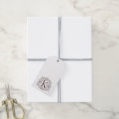 Letter K Monogram Tag Geschenkanhänger (Mit Garn)
