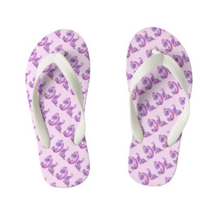 Letter K Monogramm Doodle Art Flip Flops Kinderbadesandalen