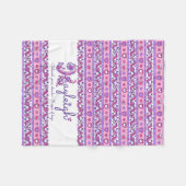 Letter K Name bedeutet Kayleigh Pink Art Decke (Vorderseite (Horizontal))