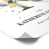 Letter K New Baby Monogram Birth Print Green Poster (Ecke)