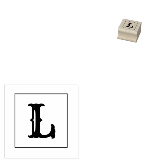 Letter L 1 Inch Rubber Briefmarke Gummistempel (Stempel)