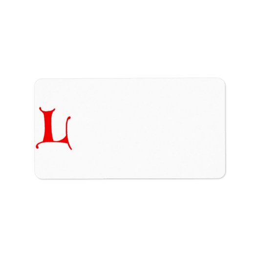 Letter-L-Adressetikett Adressaufkleber (Vorne)