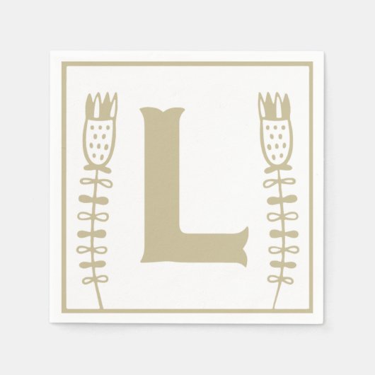 Letter L Alphabet Blockgeschlechtsneutral Babydusc Serviette (Vorderseite)