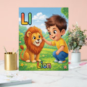 Letter L Alphabet Poster – L is for Lion  (Hochzeit)